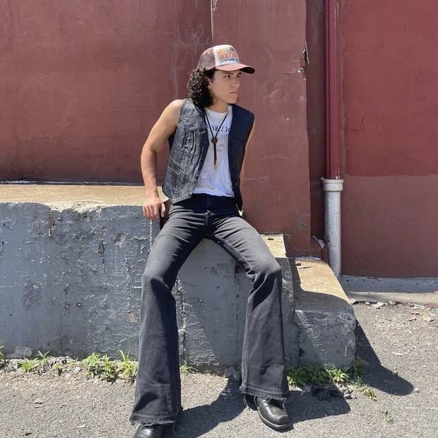 00s USA 리바이스 517 블랙 워시드 데님 36