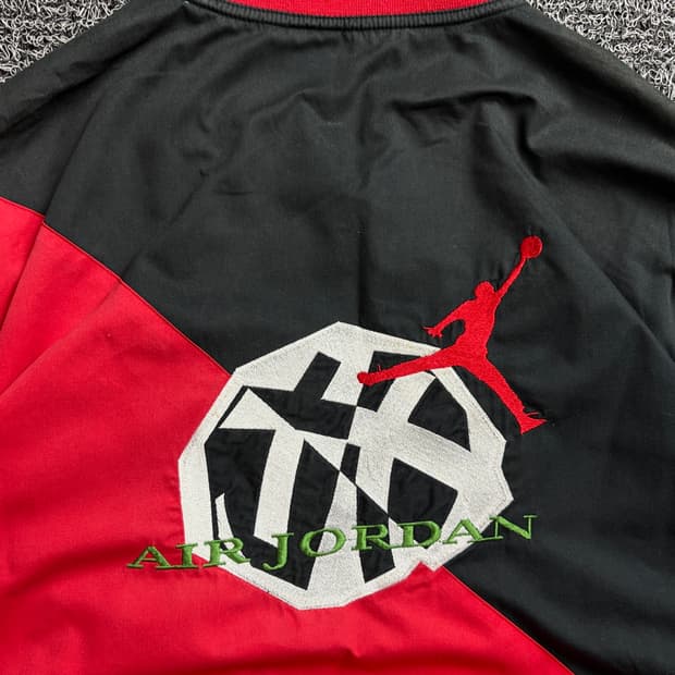 90s 나이키 에어조던 올드스쿨 빅로고 바시티 바람막이 2064