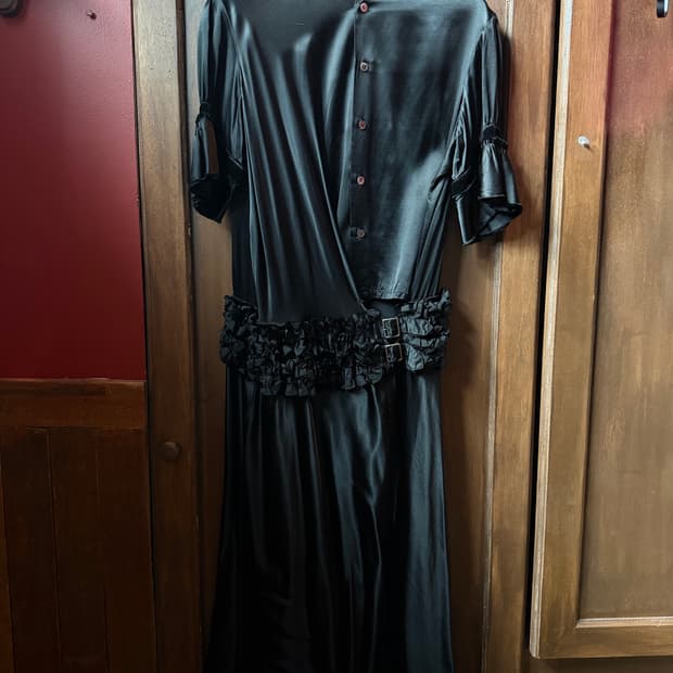 트리콧 꼼데가르송 아카이브피스 러플벨트 드레스