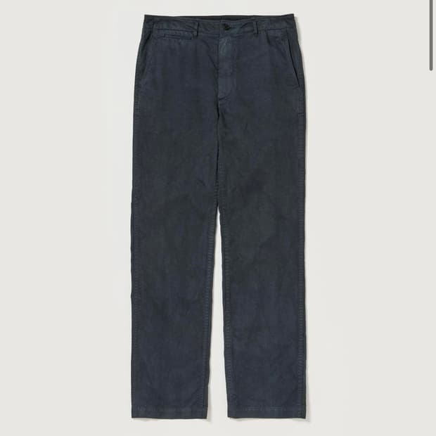 오라리 가먼트 다이 치노 팬츠 블랙