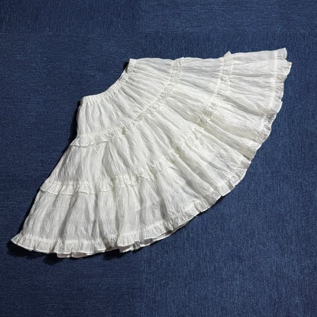 모리걸 화이트 캉캉 스커트