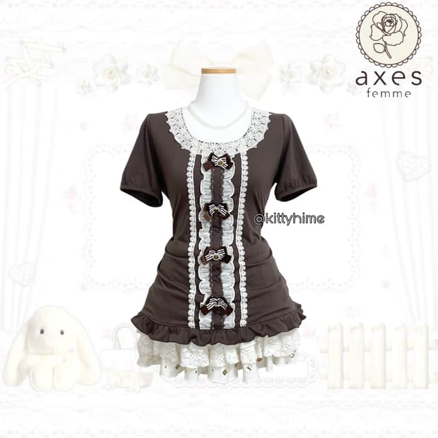 Axes femme 엑시즈팜 아기리본 라떼갸루 대대장 로걀탑 엑팜리본탑