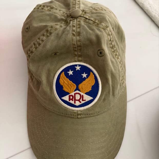 rrl 윙 로고 볼캡 카키