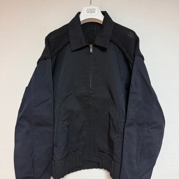 언더커버 니트 혼합 자켓