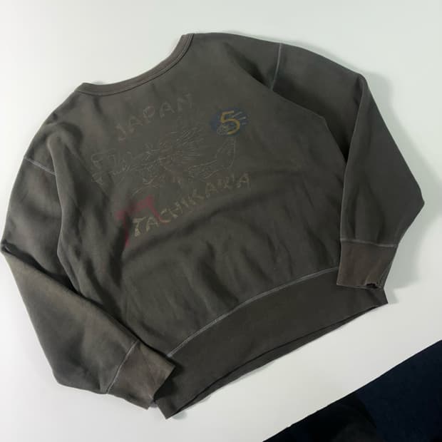 Buzz rickson 버즈릭슨 빈티지 재팬 타치카와 차콜 맨투맨