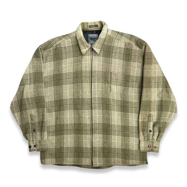 90s Mossimo 울 플란넬 집업 자켓 XL 