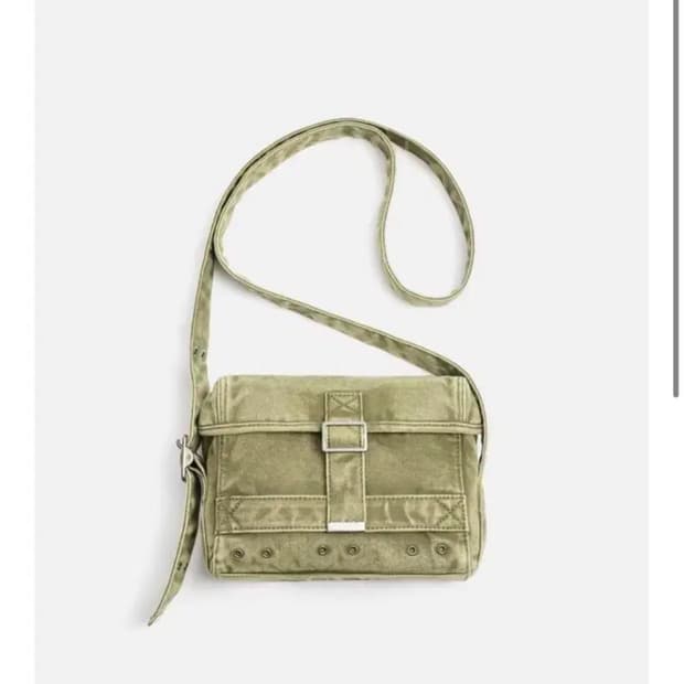 자라 빈티지 데님 크로스백