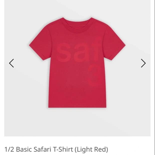 Basic Safari T-Shirt(Light Red)