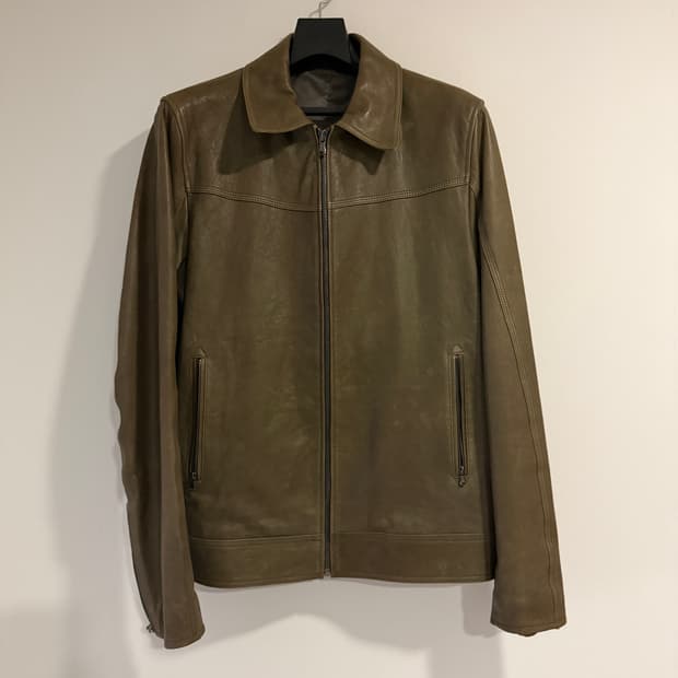 빈티지 레더 미니멀 자켓