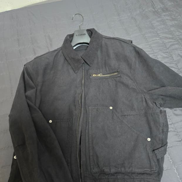 [L] 쿠어 오버 다잉 페이디드 워크 자켓
워시드블랙