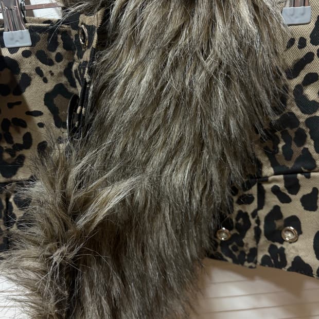 호피 갸루 퍼벨트 스커트 