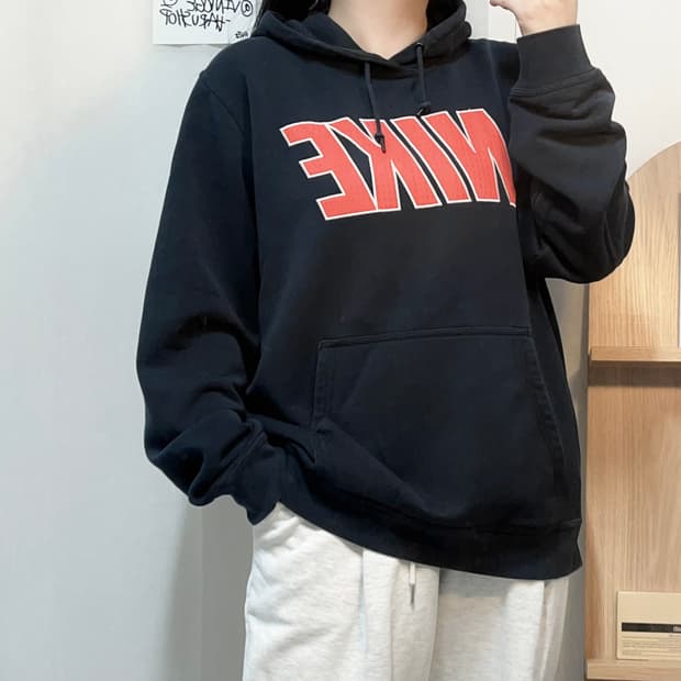 [정품] 나이키 딥네이비 빅로고 후드티 [ L ]