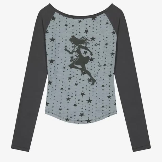 오호스 스타 레글런 롱슬리브 민트그레이 3