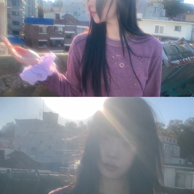 Flower Embroidery Knit(Purple)