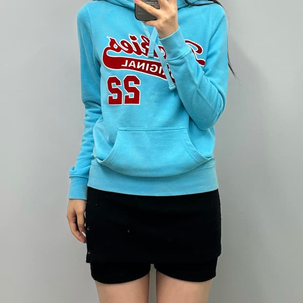디키즈 y2k 와투케 스카이블루 후드티