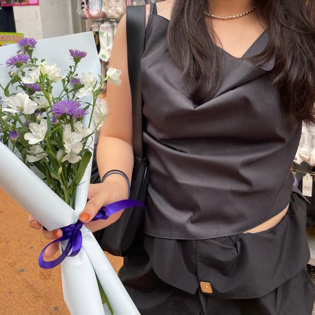 트리밍버드 Cowl Sleeveless 차콜