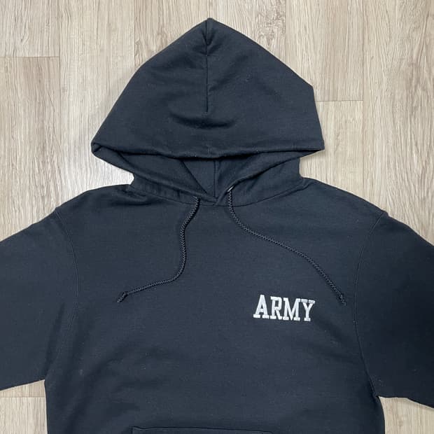 95) 챔피온 미군 ARMY 아미 블랙 후드티