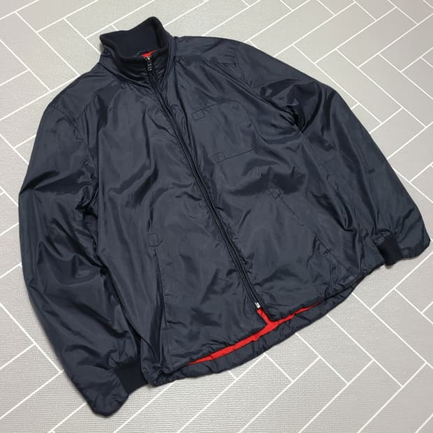 알마니 익스체인지 방풍 블랙 점퍼  L