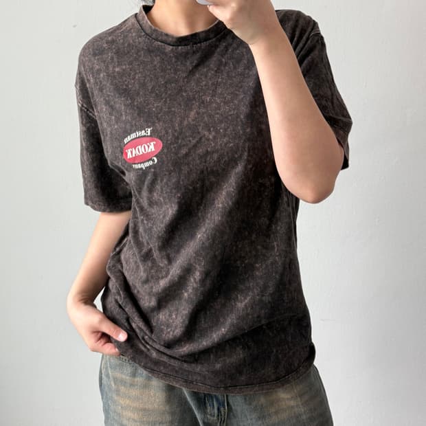 [L] 코닥 피그먼트 워싱 반팔 티셔츠