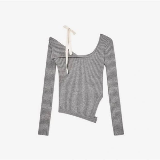 GLOWNY 글로니 아이사 니트 그레이