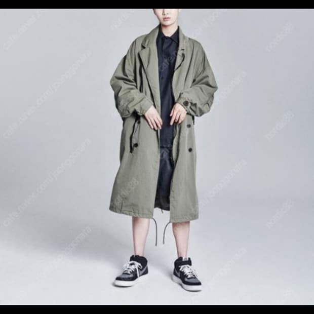 노앙 밀리터리 야상 트렌치 코트 라지 남성