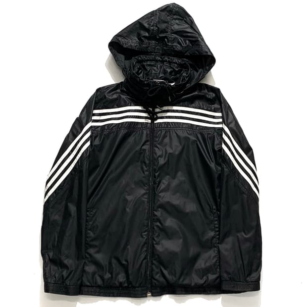 아디다스 블랙 3스트랩 바람막이 트랙자켓  