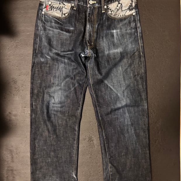 스투시 rough&rugged 데님 팬츠