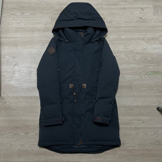 머렐 덕다운 후드 야상 롱패딩 점퍼 [다크 차콜] M/95