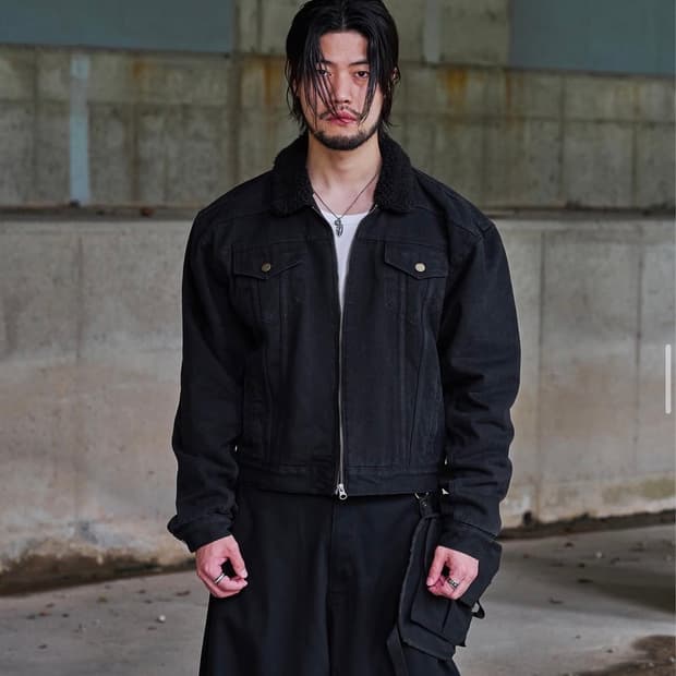 뉴치프시크 디피 fleece heavy denim trucker