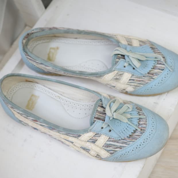 오니츠카타이거 Onitsukatiger skyblue flat shoes