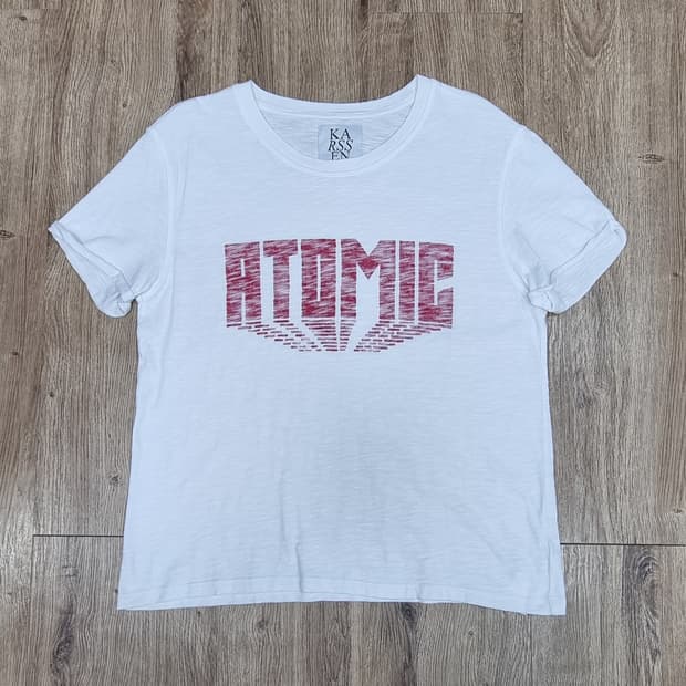 조이 카센 ATOMIC 레터링 반팔 S _ 여성