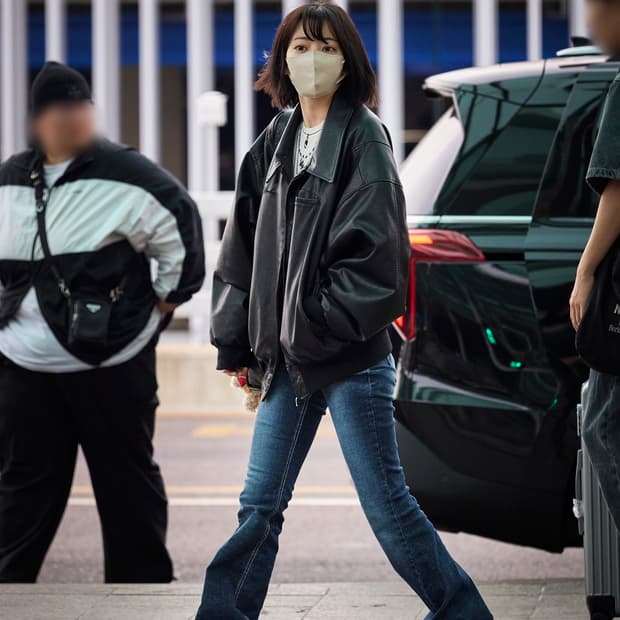 Youhee 레더자켓 LOOSE FIT LEATHER JUMPER BLA