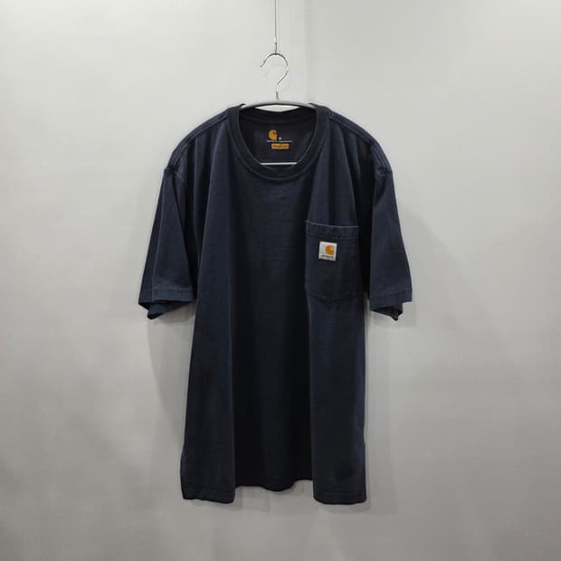 칼하트 원포켓 코튼 반팔티 네이비 M