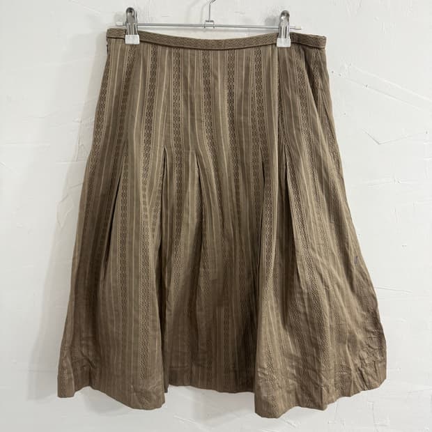 mori pleats midi skirt