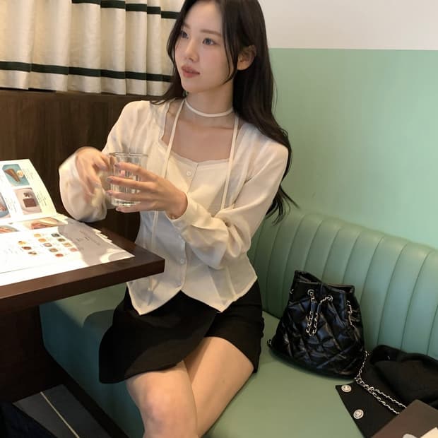 메리온 오간자 블라우스