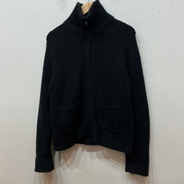 유니클로U 램스울 블렌드 니트집업 자켓 블랙 우먼즈 XL