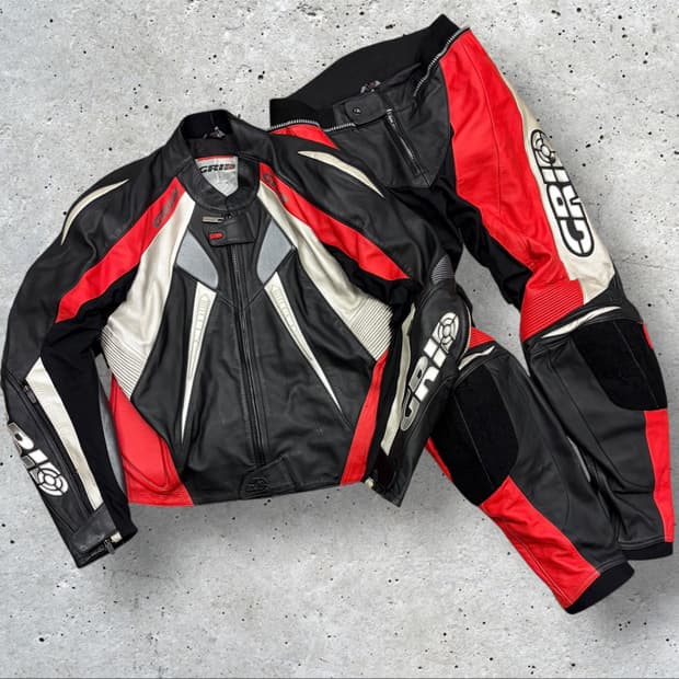 [52] GRID 바이크 가죽 자켓/바지 세트 C159