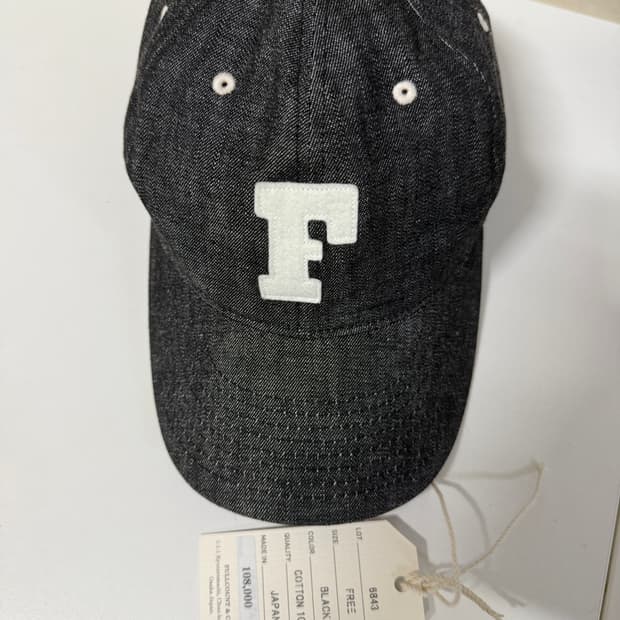 풀카운트 F 데님 모자 블랙 색상