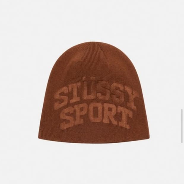 스투시 스포츠 Stussy Sports 비니 브라운 새상품
