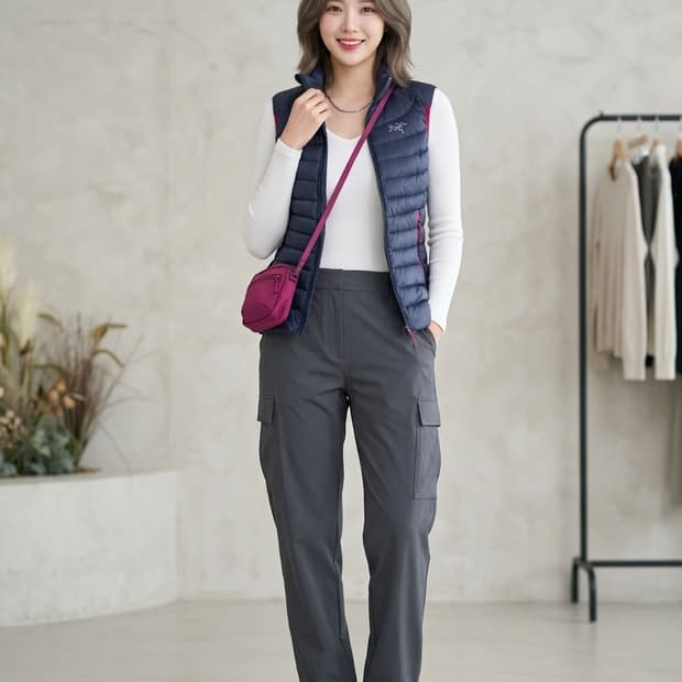 아크테릭스 세리움 LT 구스다운 베스트 네이비