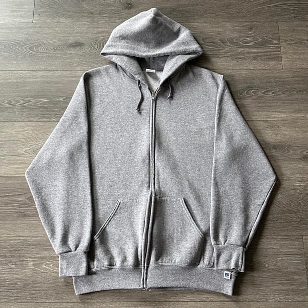 러셀 애슬레틱 빈티지 그레이 후드 집업