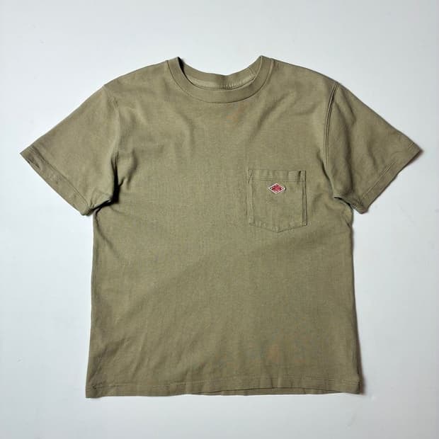 단톤 22ss 플레인 숏슬리브 포켓 티셔츠 PN9024