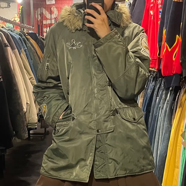 [IM] Avires 아비렉스 카키 패딩 