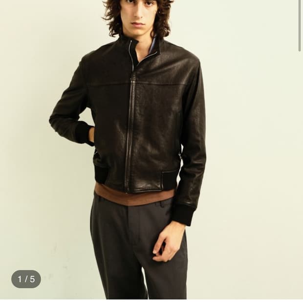 구매글))) miskiu 레더 봄버 블랙 L 