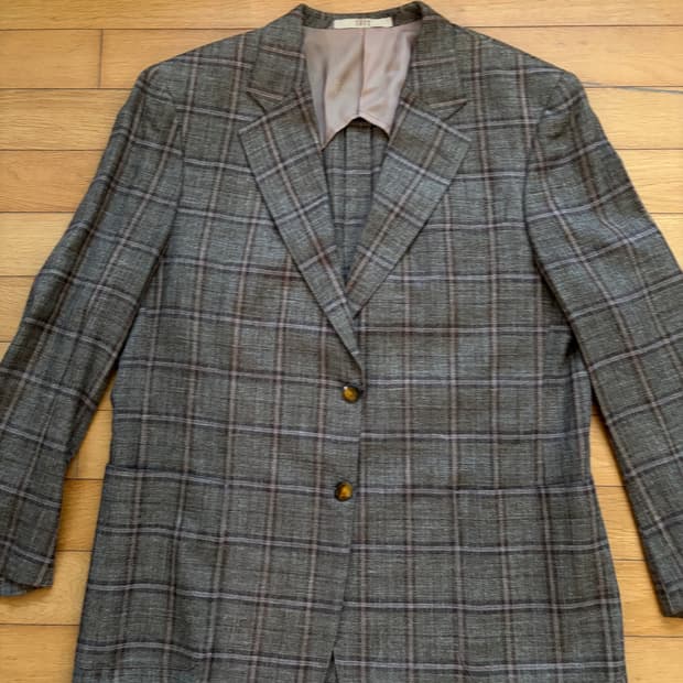 닥스 DAKS 체크 자켓 빈티지 블레이저 