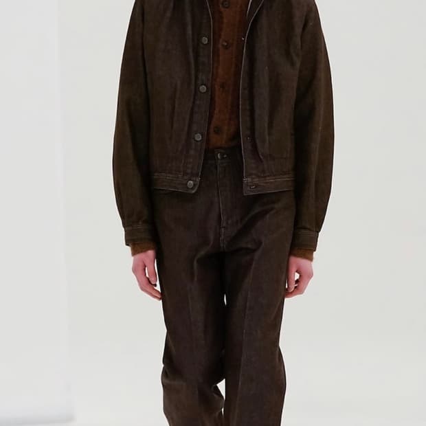 Auralee 오라리 하드 트위스트 데님 21 aw brown 34