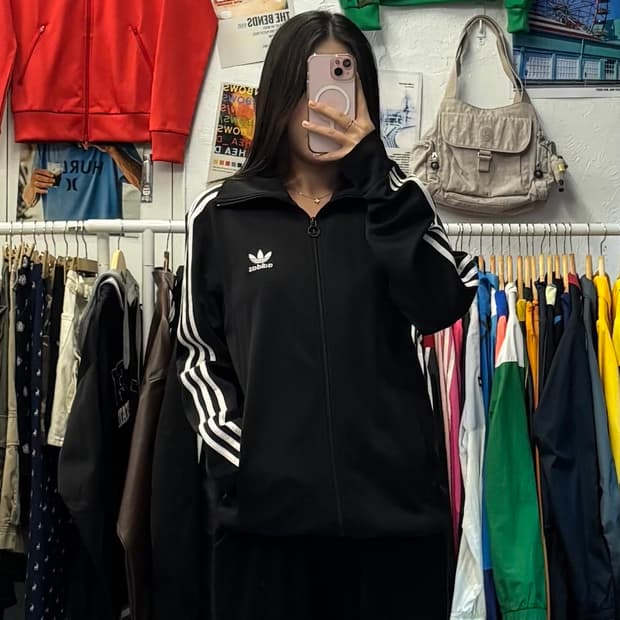아디다스 유로파 검흰 트랙탑 져지 XL