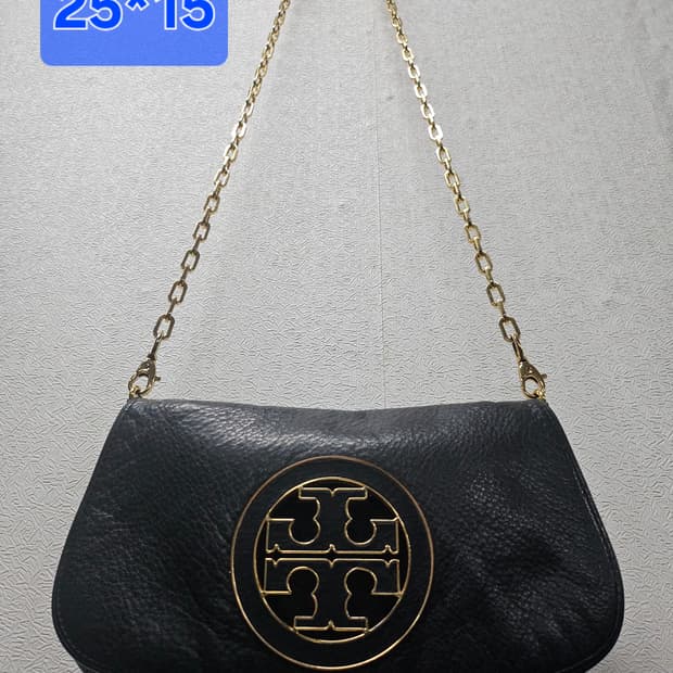 토리버치 블랙 레더 크로스백