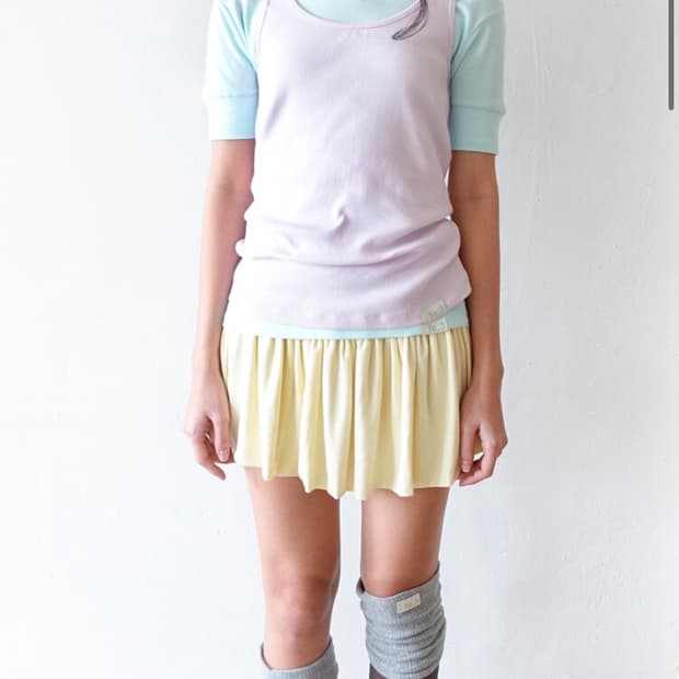 샵페어리 yuzu skirt (lemon)