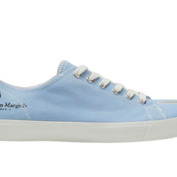 [44] 메종 마르지엘라 타비 로우 캔버스 스니커즈 라이트 블루